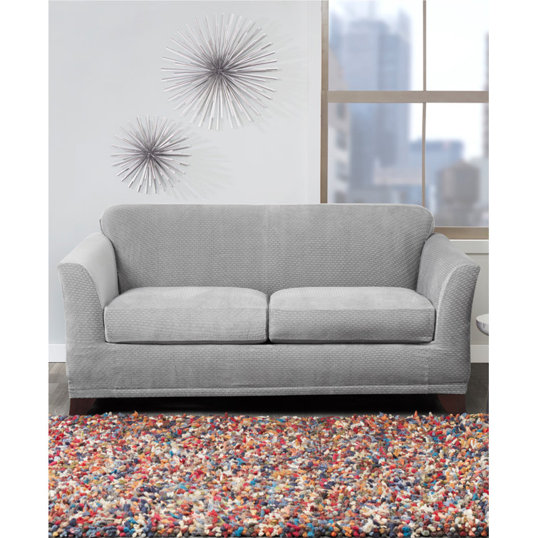 Sure Fit Box Cushion Loveseat Slipcover & Reviews Wayfair Canada